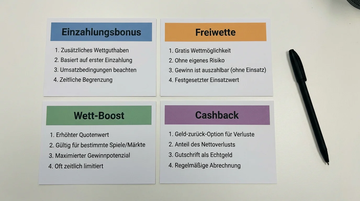 Basketball Wetten Bonus Arten Übersicht Einzahlungsbonus Freiwette Wett-Boost Cashback