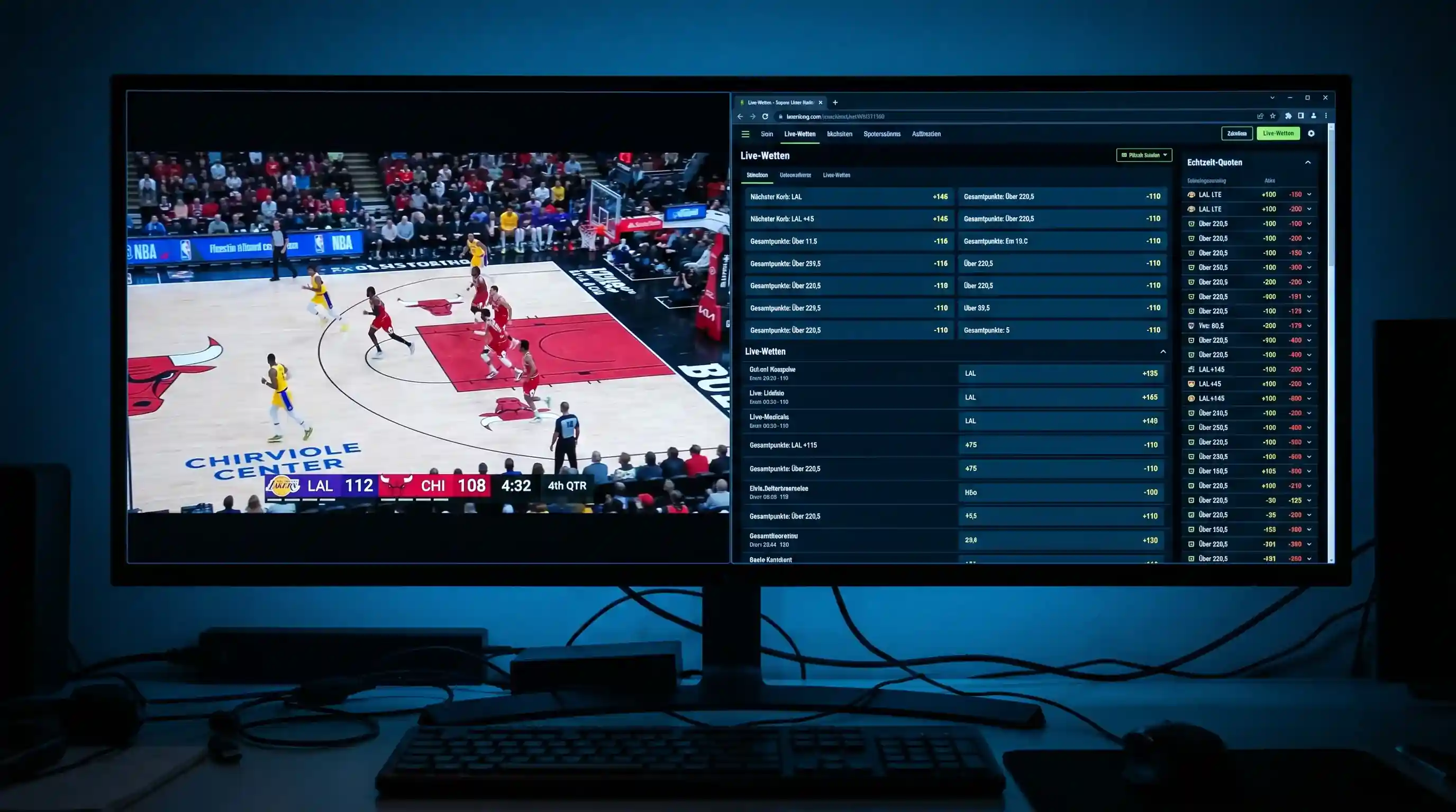 bet365 NBA Live-Stream Integration mit In-Play-Wetten und Echtzeit-Statistiken