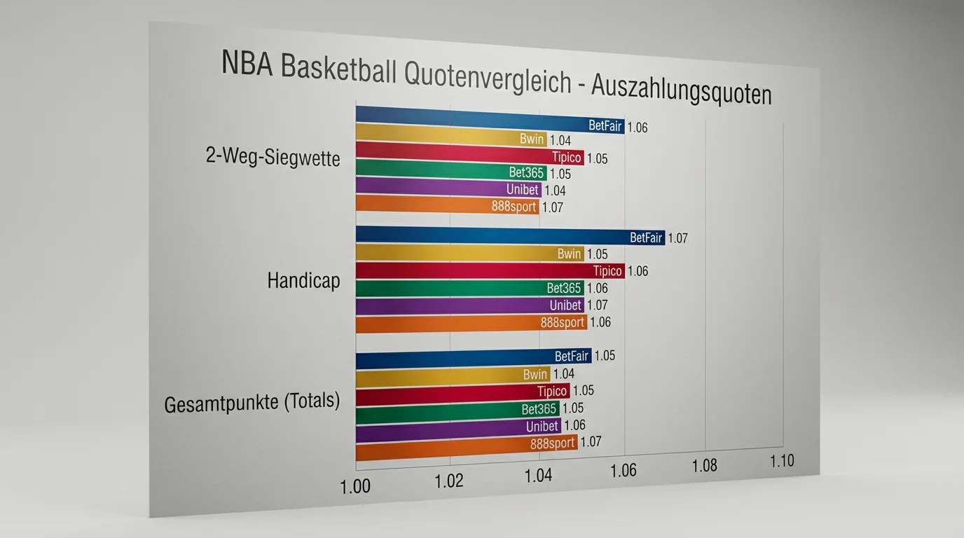 bet365 Auszahlungsquoten Basketball im Vergleich – NBA Moneyline, Handicap und Über/Unter