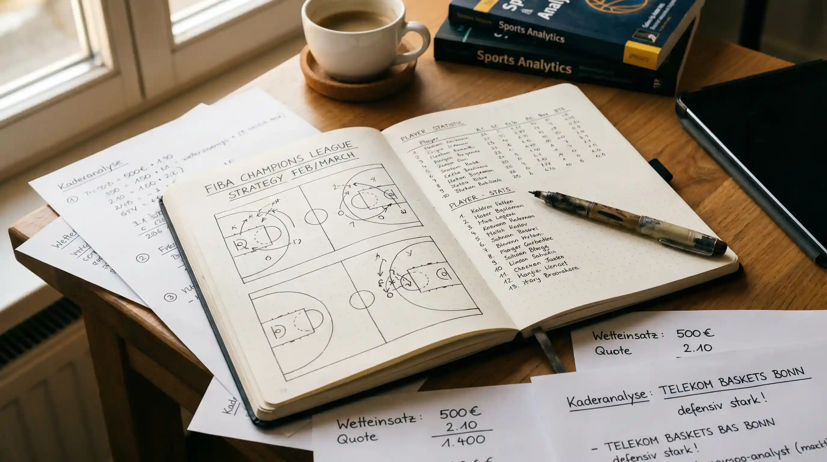 Wettstrategie für FIBA Champions League mit Fokus auf Marktineffizienz und Kaderanalyse