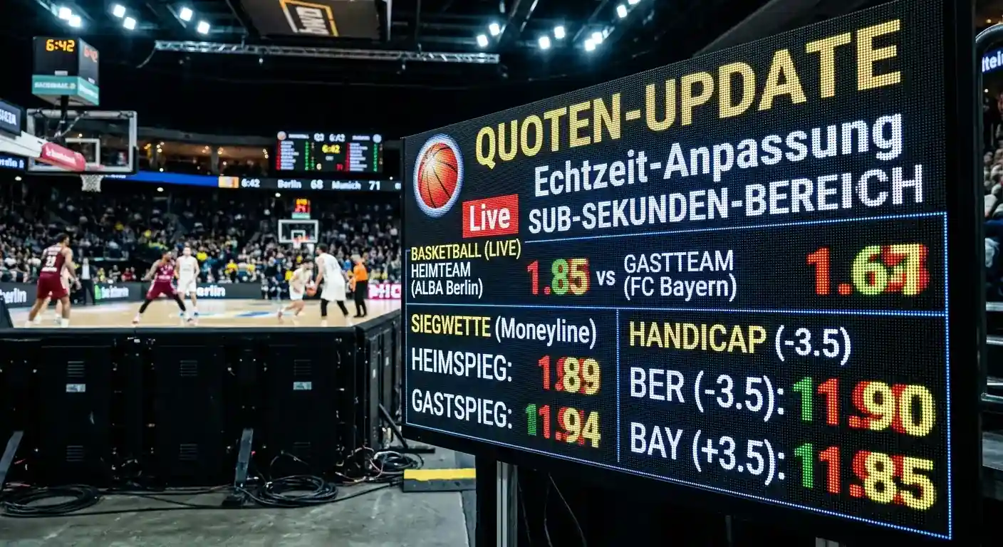 Vergleich der Odds-Aktualisierungsgeschwindigkeit bei NBA Live-Wetten verschiedener Buchmacher